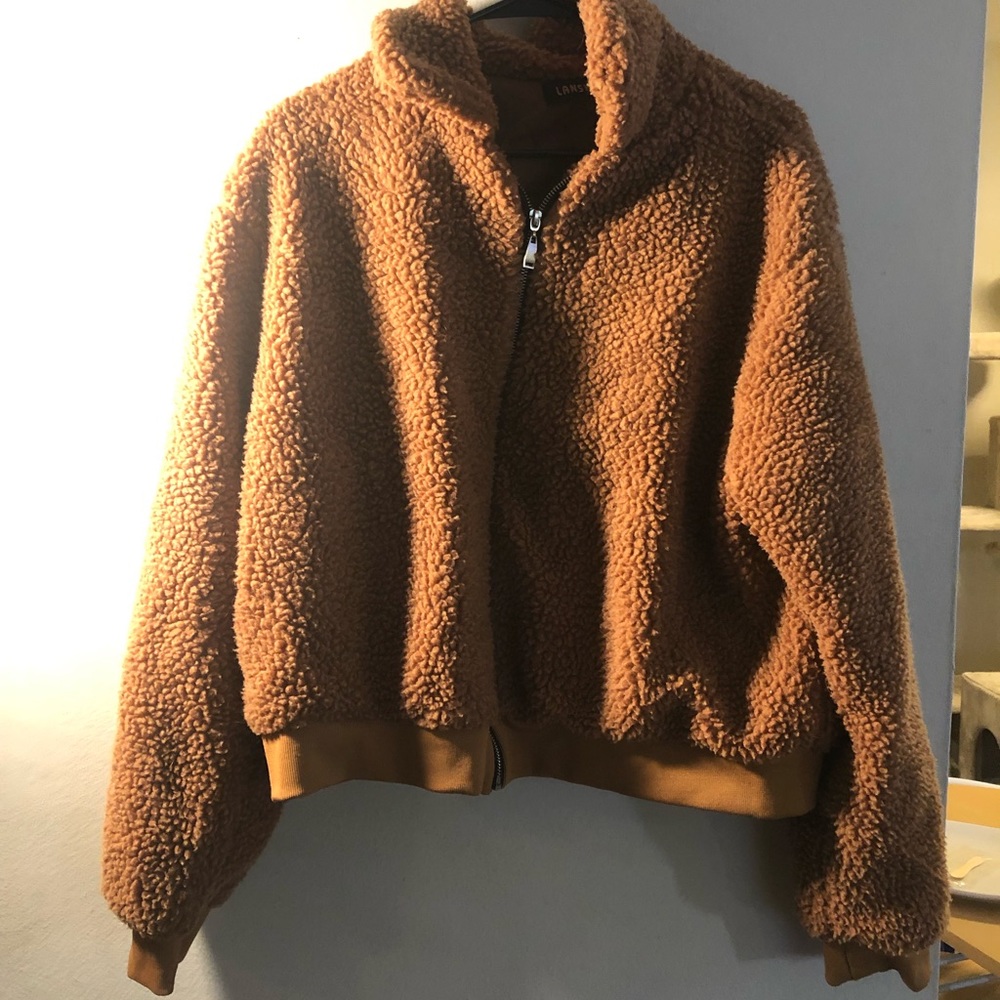 Lanshefei brown teddy bear coat xl